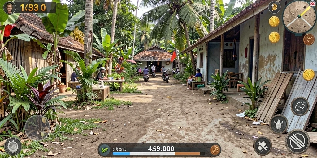 Tampilan karakter yang cerah dan dinamis.