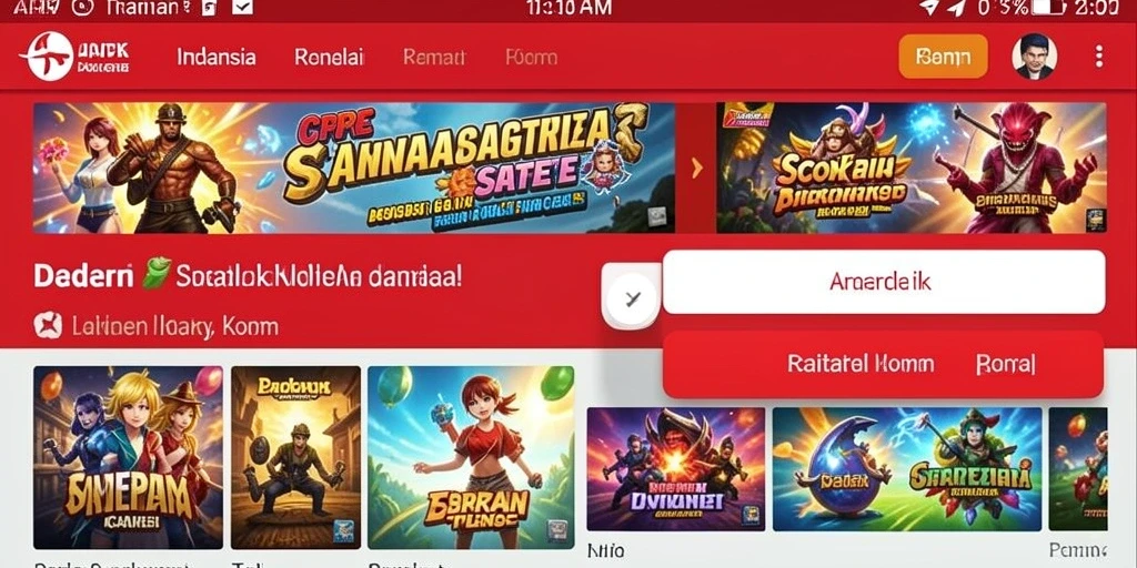 Tampilan antarmuka LUCKYBEST yang menarik dan mudah dipahami.