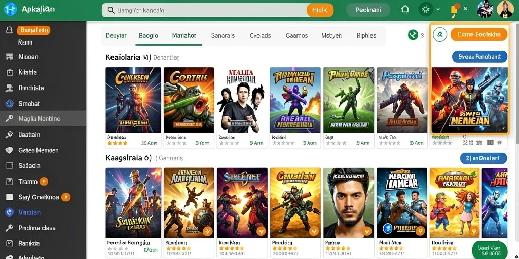 Tampilan awal permainan yang menarik.