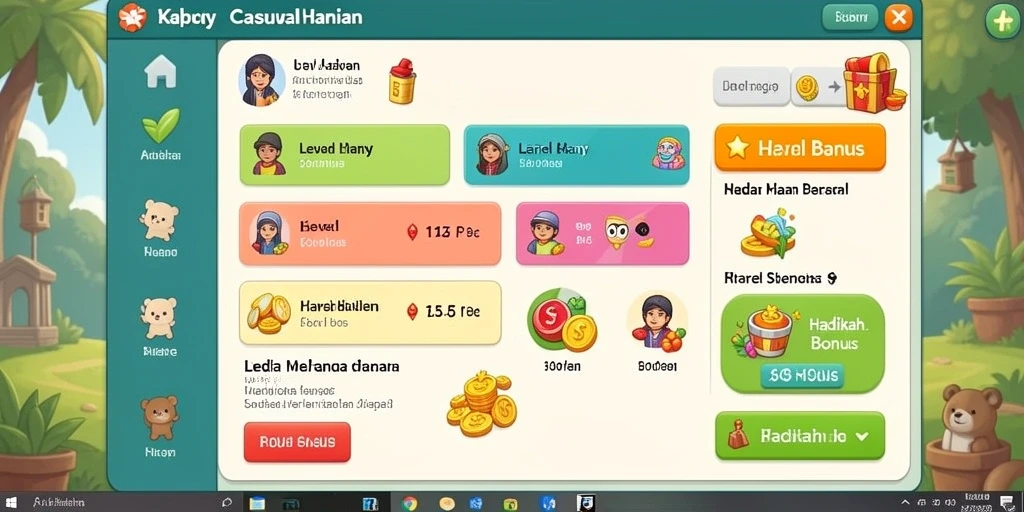 Tampilan menu utama yang intuitif dan menarik.